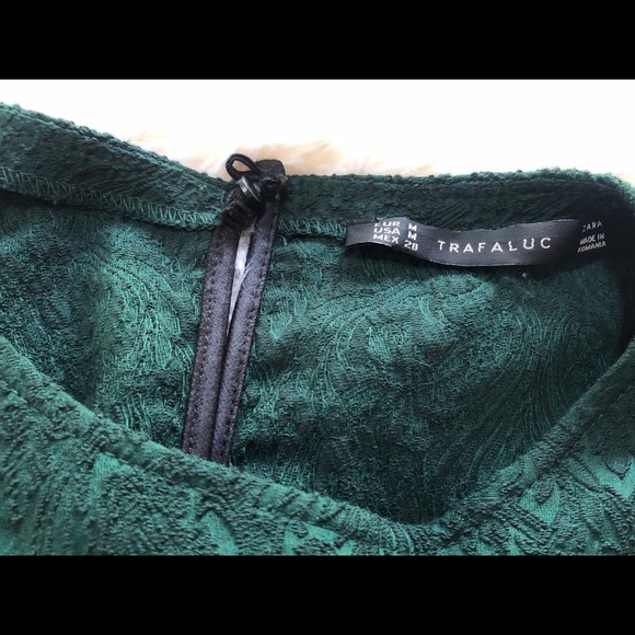 Zara Trafaluc Green Peplum Top - Picture 4 of 4